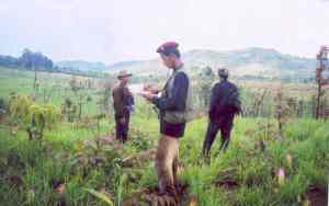 A community patrolling and monitoring team, comprised of local village volunteers and park guards, documents signs of endangered gaur (Bos gaurus) and deer in a Thai wildlife sanctuary. Photo: Robert Steinmetz