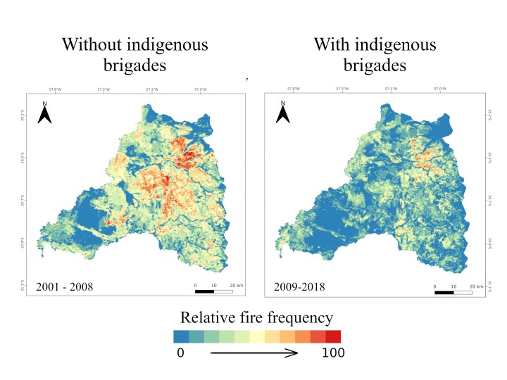 Indigenous brigades change the spatial patterns of wildfires, and the ...